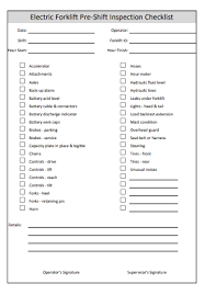 Home decorating style 2021 for electrical preventive maintenance checklist format pdf, you can see electrical preventive maintenance checklist format pdf and more pictures for home interior designing 2021 175041 at resume example ideas. Electric Forklift Pre Shift Inspection Checklist Wayco Best Forklift Warranties Safety Training