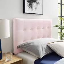 Size twin velvet headboards : Lily Biscuit Tufted Twin Performance Velvet Headboard In Pink Walmart Com Walmart Com