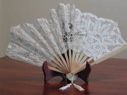 White Battenburg Lace Fan Hand Lace Fan Wedding Decor Etsy Battenburg Lace Fantasy Gowns Lace