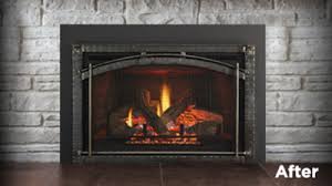 Learn how to install replacement logs in a gas fireplace from home improvement expert, ron hazelton. Fireplaces Wood Gas Fireplaces Inserts Heat Glo