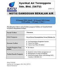 Penduduk balakong dakwa lori syabas diceroboh. Notis Gangguan Bekalan Air Berjadual Satu Daerah Kemaman