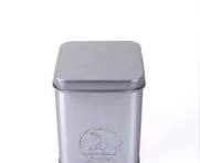Embossed Airtight Square Tea Tin Box with Inner Lid