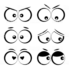 Collection Des Yeux De Dessin Anime Avec Differentes Emotions Illustration Vectorielle Collection Des Yeux De Dess Illustration Vectorielle Dessin Yeux Dessin