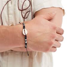 Classics 77 dusk til dawn shell bead bracelet in black