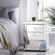 Order drive up · free returns · free shipping on $35+ Artiss Mirrored Bedside Table Sofa Side Table Silver Amazon Com Au Home