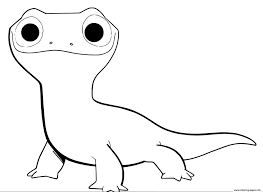 These frozen 2 coloring pages include the whole gang from frozen plus a few new characters: Bruni Animal Frozen 2 In The Forest Coloring Pages Printable