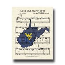 West Virginia Wvu Gifts Dorm Decor Take Me Home Country Etsy In 2020 Country Roads Take Me Home West Virginia University Country Roads