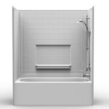 Multi Piece 60 X 30 X 72 1 2 Tub Shower Combo 17 Curb Skirt Height 4rts6030 V2 Bestbath
