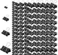 Kuou 72pcs 15mm Black Binder Clips - Small Paper Clips For Office & Home