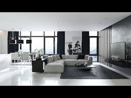 Modern living room design living room with vaulted ceiling beams, wood floors, white sofa, black decor and white brick fireplace. Living Room Designs Grey Black And White Living Room Furniture Design Decorating Ideas Youtube