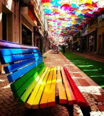 Banc Public Arc En Ciel World Of Color Art Festival Rainbow Aesthetic