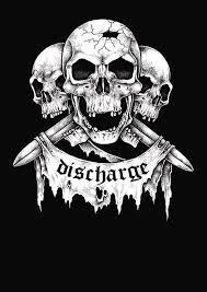 Discharge Seni Gelap Tengkorak Ilustrasi