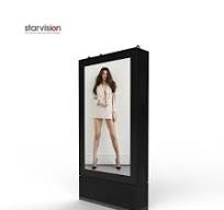 75'' Outdoor Floor Standing LCD Screen Dual Side Stand Advertising Totem  Display for Railway Station