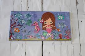 Watercolor and gouache underwater coral reef painting. Mermaid Nd Seahorse Coral Reef Kids Painting Awesomeness Dezigns