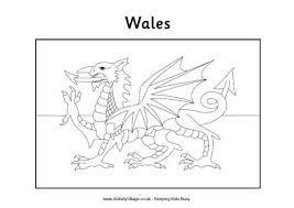 Welsh Flag Colouring Flag Coloring Pages Dragon Coloring Page Welsh Flag