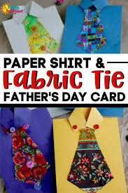 shirt and tie father s day card with fabric necktie happy hooligans