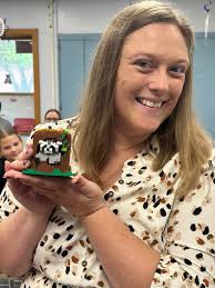 If you know Mrs Davis, you know the last thing she would want is racoons  for her birthday but here she is! Middle School students are loving the fun.