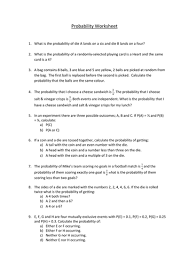 The probability 1 worksheet discussed how to determine the probability of one random event. Mixed Probability Worksheet Teaching Resources