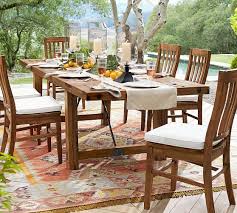 Falster, ikea outdoor dining table with chairs and bench. Benchwright Outdoor Extending Rectangular 74 Dining Table Pottery Barn