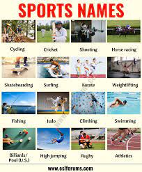 Learning sports vocabulary is great preparation for your exam as sport & fitness are popular ielts topics. List Of Sports 35 Useful Names Of Sports And Games In English List Of Sports English Games Sports