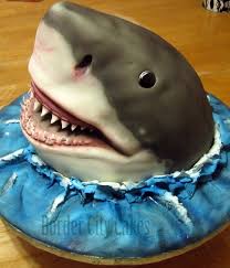 The mark where the stem attaches to the melon will be cut as part of the mouth, so we'll be cutting from the other end. Top Shark Cakes Cakecentral Com