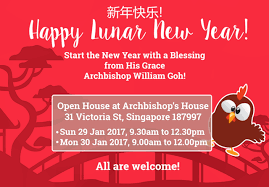 Since everyone is celebrating from home, it should be. Chinese New Year Open House 2017 The Roman Catholic Archdiocese Of Singapore