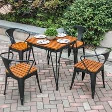 Our outdoor tables and chairs come in a wide variety of sizes, shapes, and uses for your specific preferences and tastes. Wooden Iron Outdoor Table Chair Set Rs 9600 Set Rustic Green Id 17503624448