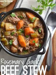 Slow Cooker Rosemary Garlic Beef Stew Budget Bytes Slow Cooker Recipes Recipes Garlic Beef Stew