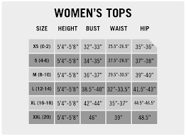 Studious Women Top Size Chart 2019