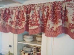 captivating red toile curtains and 25