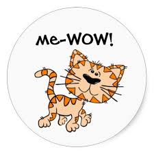 Me Wow Meow Good Job Wow Cute Kitty Cat Classic Round Sticker Zazzle Com Cat Stickers Kitten Stickers Cute Cats