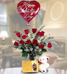 Teddy bear and flowers near me. Roses Box Of Godiva And A Teddy Bear Valentine Flower Arrangements Valentines Roses Rose Arrangements