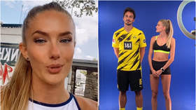 Thomas meunier und alica schmidt machen euch heute fit. I Really Underestimated It World S Sexiest Athlete Alica Schmidt Leaves Dortmund World Cup Winner Flat Out In 400m Race Rt Sport News