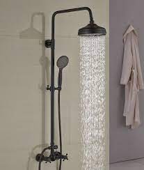 Douglas Oil Rubbed Bronze Wall Mounted Rainfall Showerset With Over Head Shower Handheld Shower 2021 Edition Funitic Bronze Bathroom Fixtures Shower Fixtures Bathroom Shower Heads