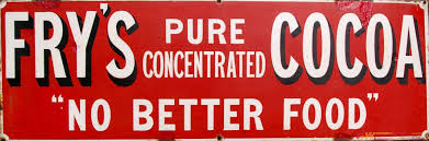 Enamel Advertising Sign 'Fry's Cocoa - Pure