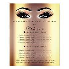Makeup Artist Beauty Salon Lashes Flyer Peach Gold Zazzle Com Beauty Salon Eyelash Extentions Lashes