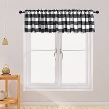 4.6 out of 5 stars 103. Natus Weaver Window Curtain Valances 18 Inches Long Living Room Bedroom 1 Panel Buffalo Check Small Valance Curtain Rod Pocket Classic Country Farmhouse Black White Pricepulse