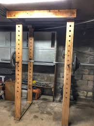 Diy barbell holder for $50 or less. Diy Wooden Power Rack Overview Garage Gym Experiment