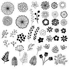 Check out our floral print pattern selection for the very best in unique or custom, handmade pieces from our shops. Hand Drawn Floral Elements Clip Art Set Vector Ai And Pngs Instant Download Graphic Design Flower Drawing Floral Illustrations Boho Graphic Design