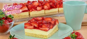 Achtung, der pudding wird sehr fest!den pudding ca. Erdbeerschnitten Mit Pudding Schmand Creme Sandras Backideen