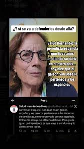 No les bastó con llevarse nuestro oro, mas encima nos dejan a esta señora y  junto a ella dicen que les pertenece el galeón.