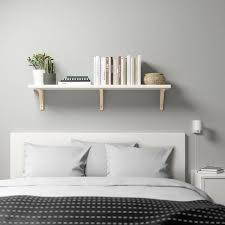 Bergshult Sandshult Wall Shelf White Aspen 47 1 4x11 3 4 Ikea Wall Shelves Bedroom Floating Shelves Bedroom Ikea Wall Shelves