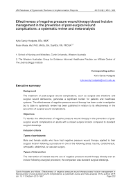 Pdf Effectiveness Of Negative Pressure Wound Therapy Closed