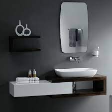 A handle adorns the top faux drawer that hides the base of the integrated porcelain sink, while another handle allows you to. Modern 46 Bathroom Vanity Designs Small Bathroom Vanities Floating Bathroom Vanities