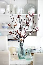 How To Make A Faux Cotton Branch Centerpiece Ehow Cotton Decor Branches Diy Cotton Branches