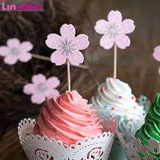 Add the sun and green stems. 10pcs Cherry Blossoms Cake Topper Princess Party Cupcake Decorations Wedding Happy Birthday Paper Cup Cake Toppers Supplies Girl Buy At The Price Of 1 64 In Aliexpress Com Imall Com