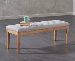 Buy kitchen & dining benches online! Mark Harris Courtney Grey Fabric Dining Bench Cfs Furniture Uk