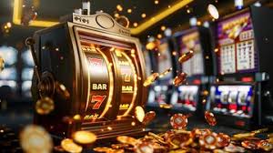 A slot machine with gold coins and a slot machine with the number 7 on the  front | Premium AI-generated image