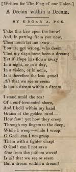 A Dream Within A Dream Wikipedia Dream American Poets Words