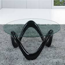 Top quality for your home. Tempered Glass Top Coffee Table Dia 36 17 5 H 8mm Clear Glass Fiberglass In High